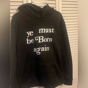 ye must be born again hoodie black